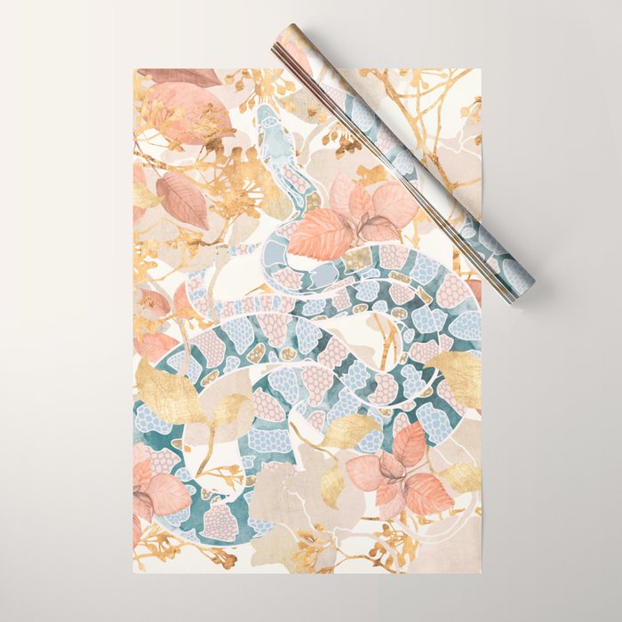 Coral Spring Garden Wrapping Paper Gallery Image 1