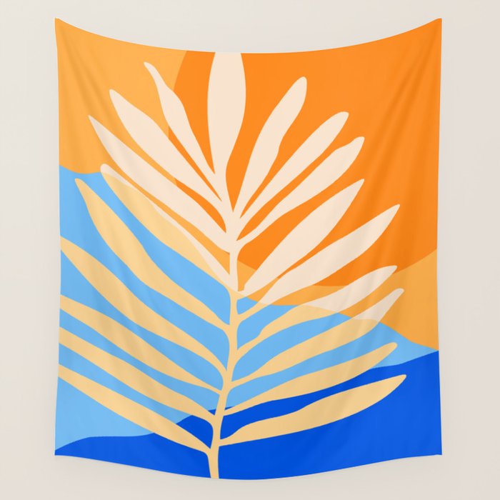 Tropical Beach at Sunset Wall Tapestry Gallery Image 4