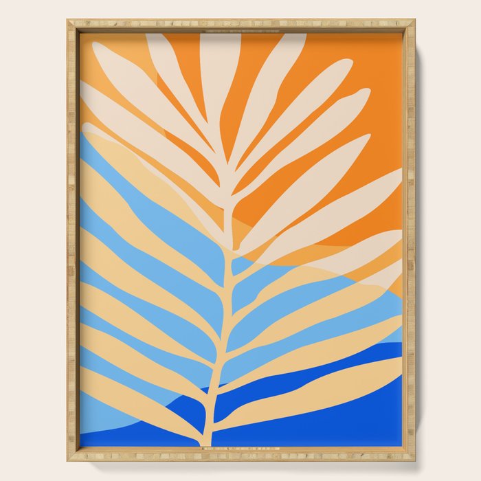 Tropical Beach at Sunset Serving Tray Gallery Image 1