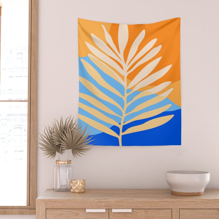 Tropical Beach at Sunset Wall Tapestry Gallery Image 2