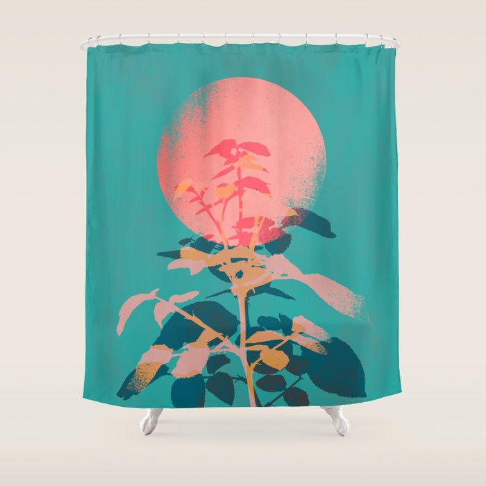 Flower noir Shower Curtain Gallery Image 1