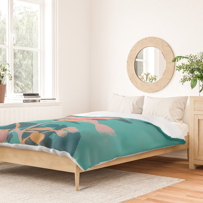 Flower noir Duvet Cover Gallery Image 2