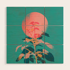 Flower noir Wood Wall Art Gallery Image 1