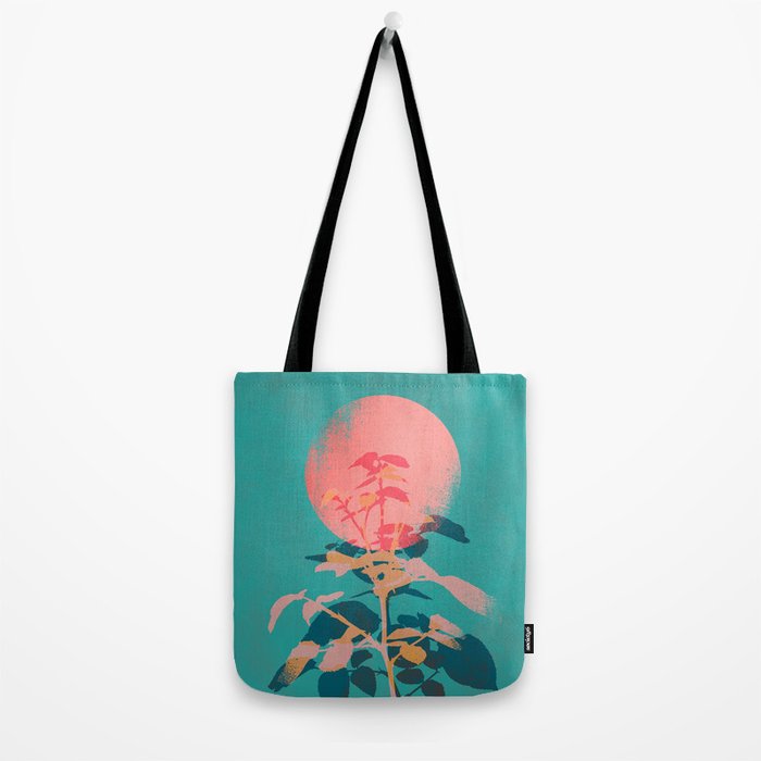 Flower noir Tote Bag Gallery Image 2