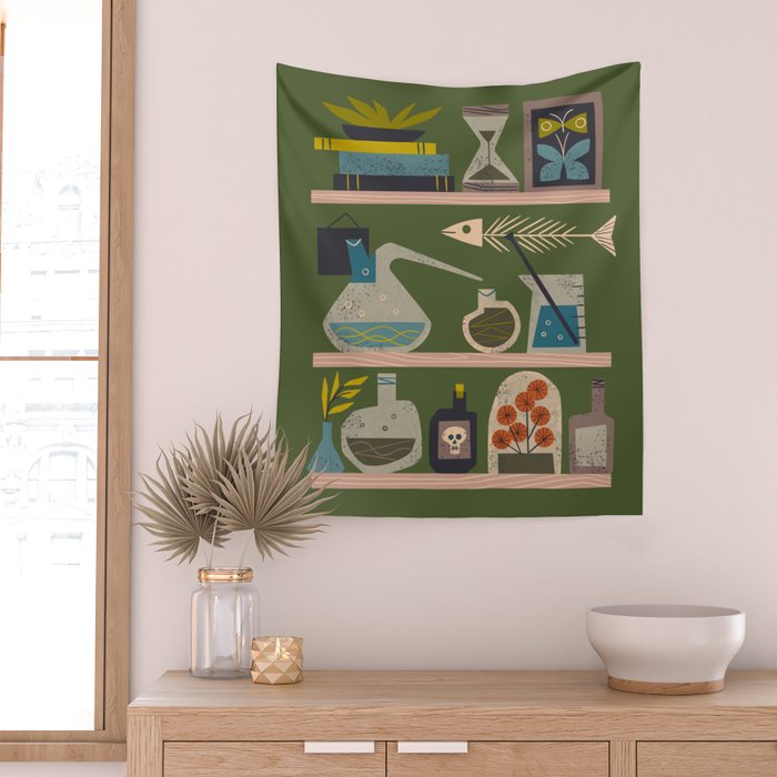 Laboratory Shelves Wall Tapestry Gallery Image 2