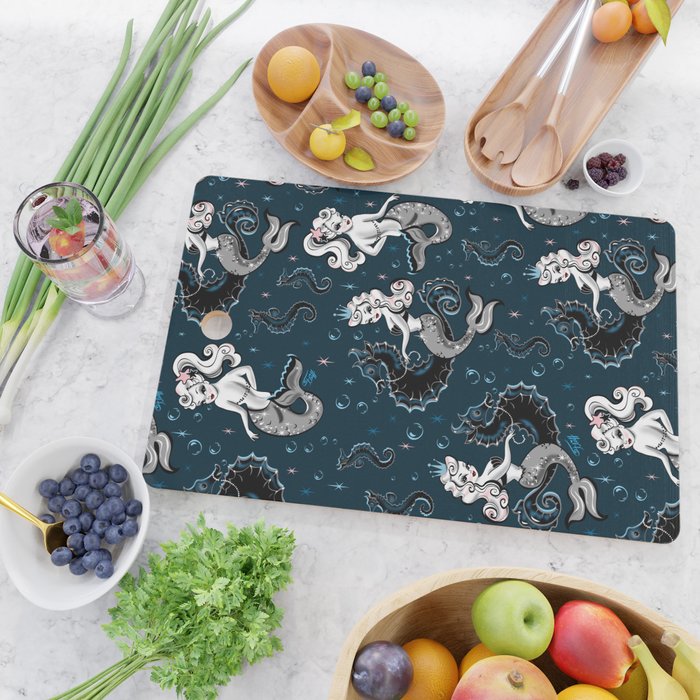 Pearla the Mermaid Riding on a Seahorse Cutting Board Gallery Image 2