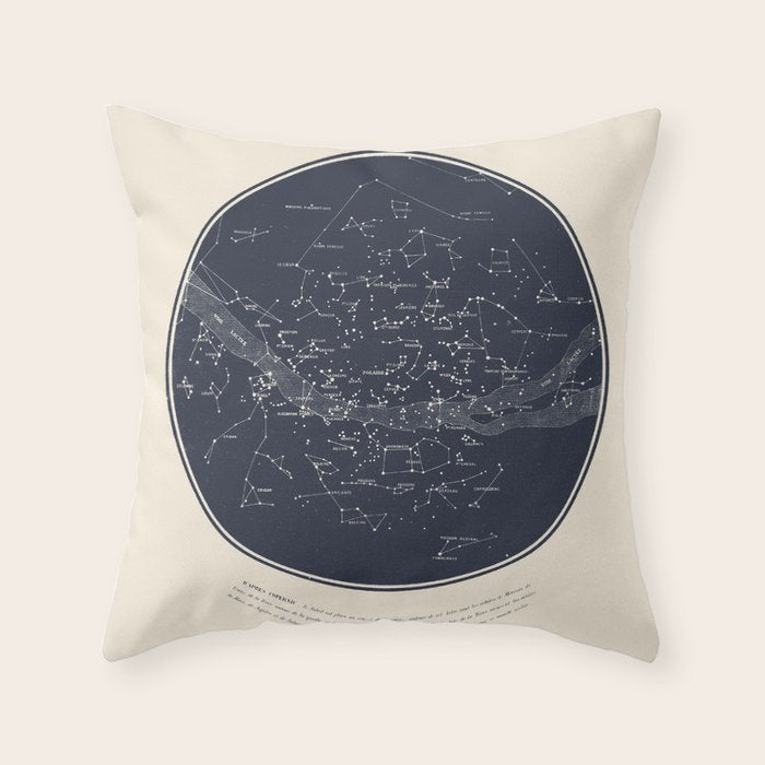 Carte Celeste Throw Pillow Gallery Image 1
