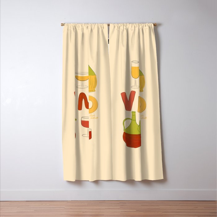 Vino Italian Wine Window Curtain Gallery Image 3