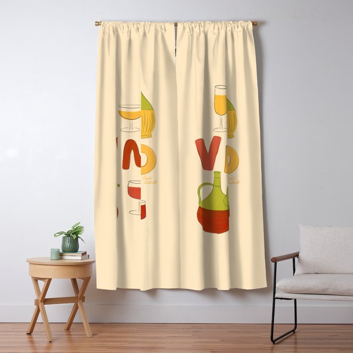 Vino Italian Wine Window Curtain Gallery Image 5
