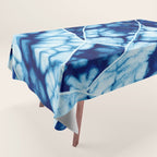 Shibori: Japanese Indigo Tie-Dye Pattern 02 Tablecloth Gallery Image 1