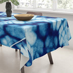 Shibori: Japanese Indigo Tie-Dye Pattern 02 Tablecloth Gallery Image 3