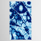 Shibori: Japanese Indigo Tie-Dye Pattern 02 Tablecloth Gallery Image 2