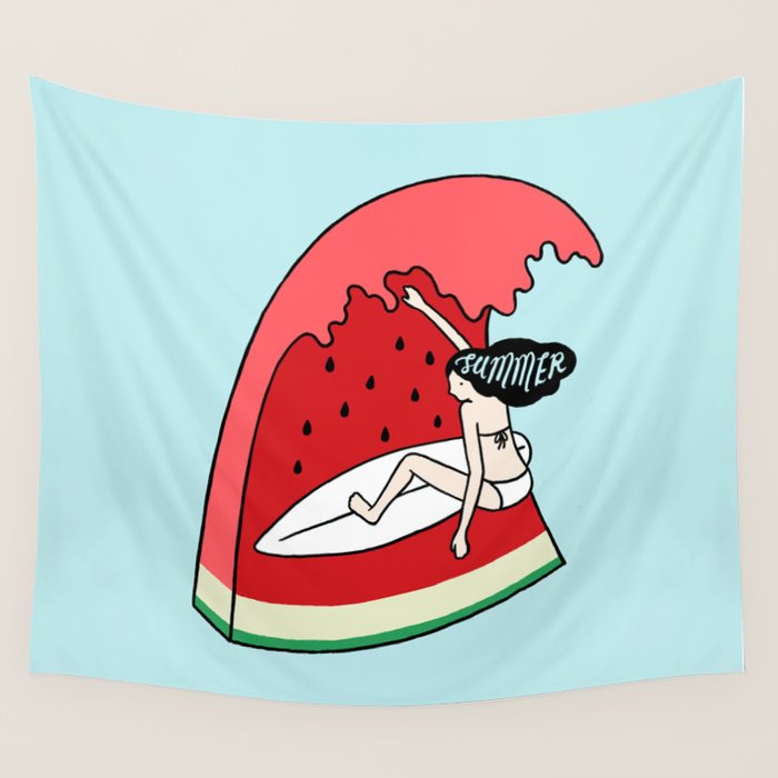 Watermelon Surf Wall Tapestry Gallery Image 4