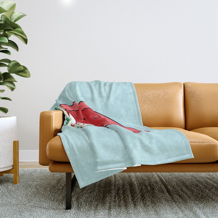 Watermelon Surf Throw Blanket Gallery Image 1