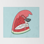 Watermelon Surf Throw Blanket Gallery Image 2