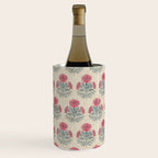 Marigold - pink and teal on linen Wine Chiller Gallery Image 3