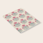 Marigold - pink and teal on linen Notebook Gallery Image 2