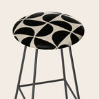 Half Moons in Black + Cream Stool Gallery Image 2