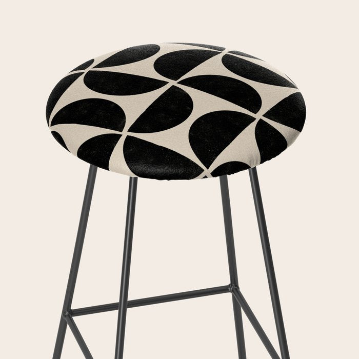 Half Moons in Black + Cream Stool Gallery Image 2