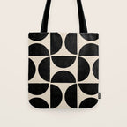 Half Moons in Black + Cream Tote Bag Gallery Image 1
