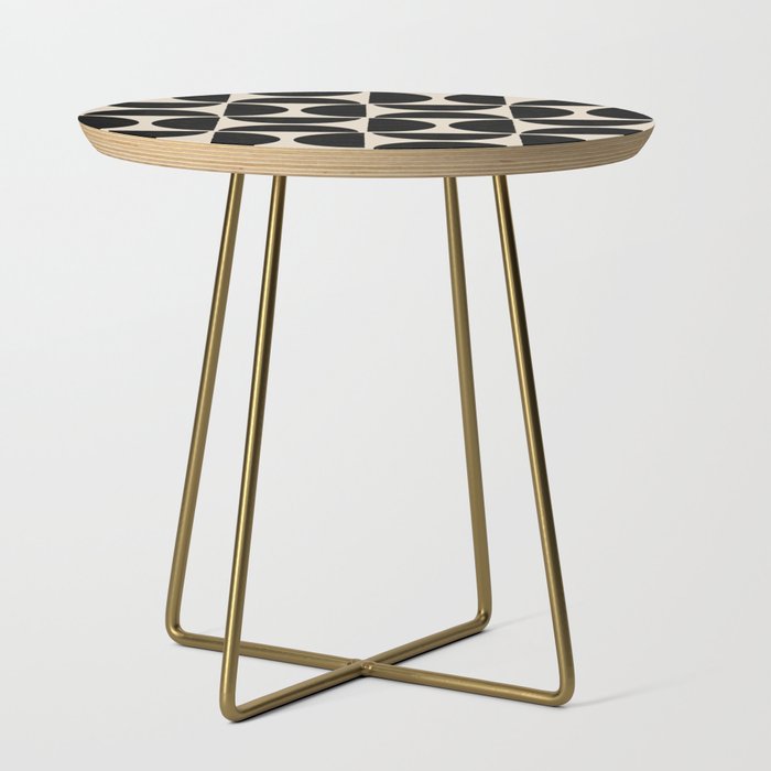 Half Moons in Black + Cream Side Table Gallery Image 1