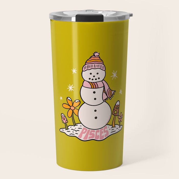 Pisces Snowman Travel Mug Gallery Image 1