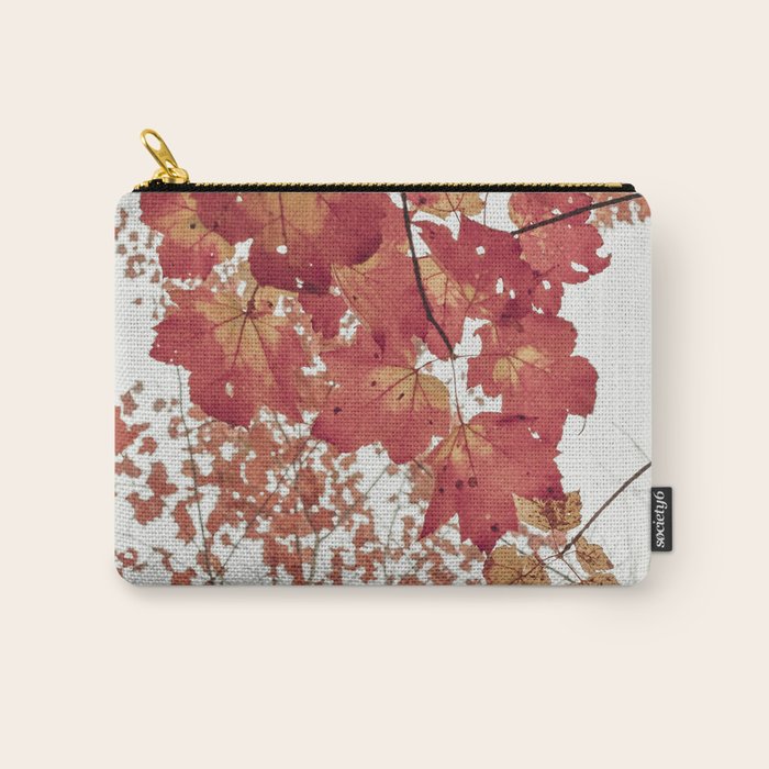 Scarlet x autumn maple tree nature abstract photograph Carry All Pouch Gallery Image 1