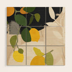 Lemon Abstract Art Wood Wall Art Gallery Image 1