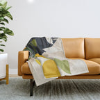 Lemon Abstract Art Throw Blanket Gallery Image 1