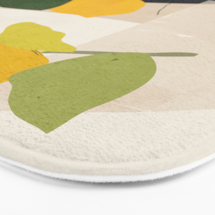 Lemon Abstract Art Bath Mat Gallery Image 3