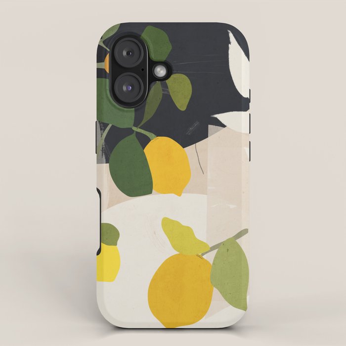 Lemon Abstract Art iPhone Case Gallery Image 1