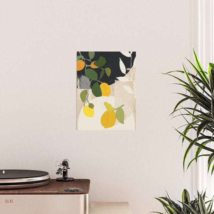 Lemon Abstract Art Poster Gallery Image 2