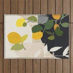 Lemon Abstract Art Outdoor Rug Gallery Image 1