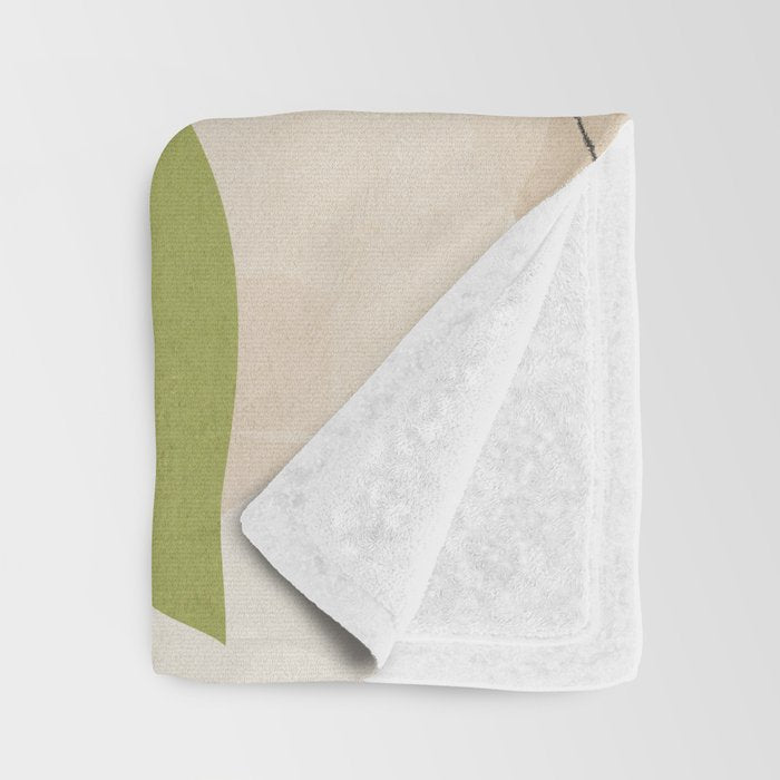 Lemon Abstract Art Throw Blanket Gallery Image 3