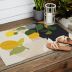 Lemon Abstract Art Outdoor Rug Gallery Image 2