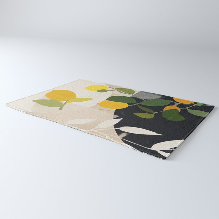 Lemon Abstract Art Rug Gallery Image 3