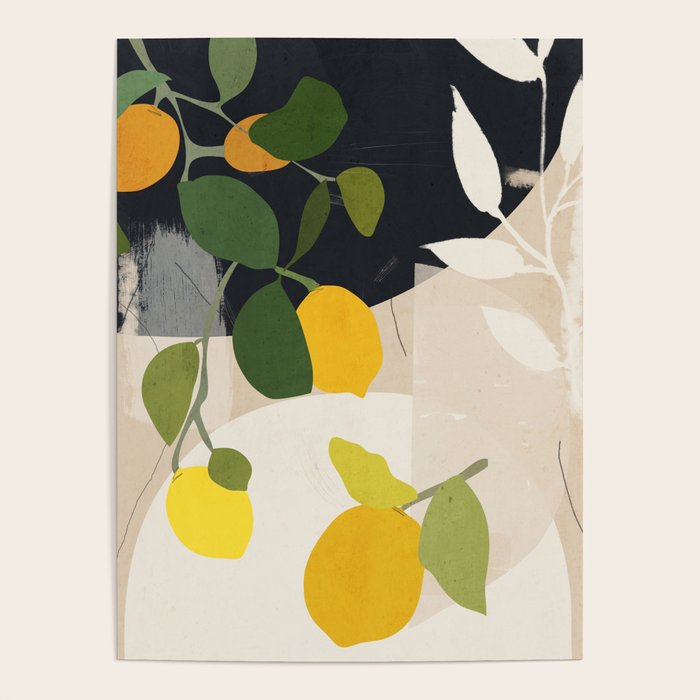 Lemon Abstract Art Poster Gallery Image 4