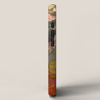 Night of Lights - Forest Nature Ukiyo Landscape in Yellow, Orange, Red & Black iPhone Case Gallery Image 2