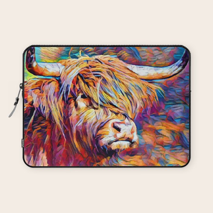 Highland Cow 6 Laptop Sleeve Gallery Image 1