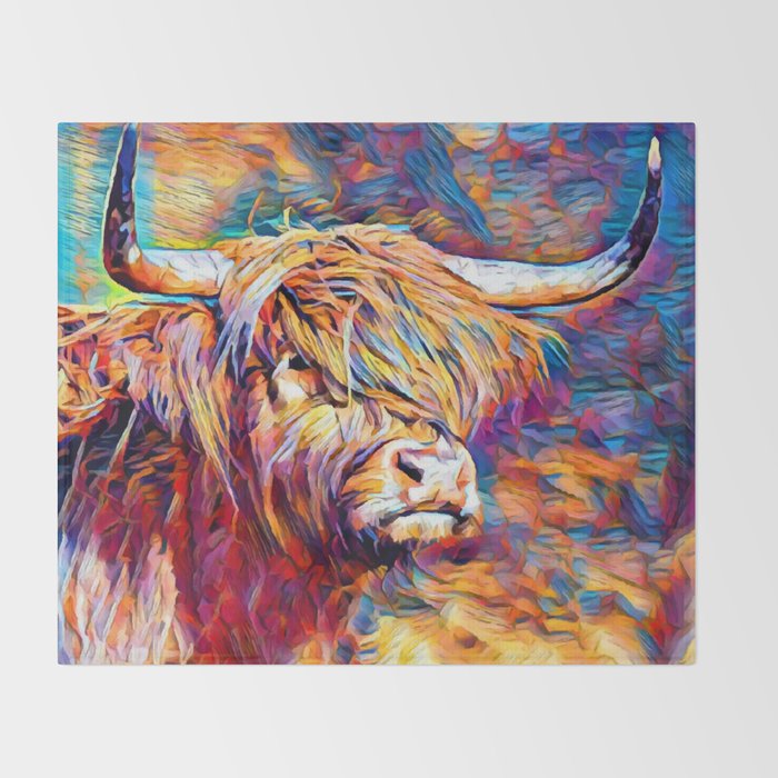 Highland Cow 6 Throw Blanket Gallery Image 2