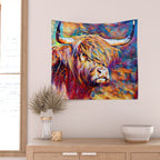 Highland Cow 6 Wall Tapestry Gallery Image 2