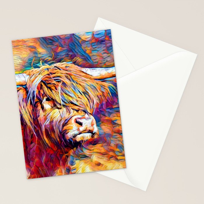 Highland Cow 6 Stationery Card Gallery Image 2