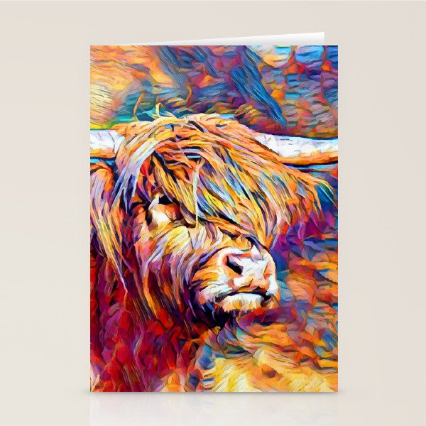 Highland Cow 6 Stationery Card Gallery Image 2