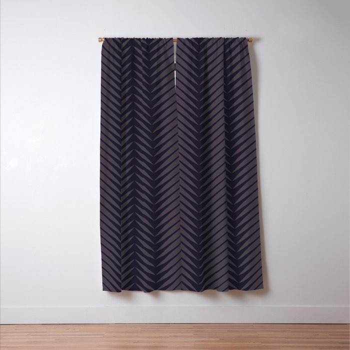 Palm Leaf Pattern - Midnight Window Curtain Gallery Image 3
