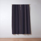 Palm Leaf Pattern - Midnight Window Curtain Gallery Image 3