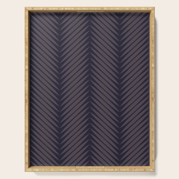Palm Leaf Pattern - Midnight Serving Tray Gallery Image 1