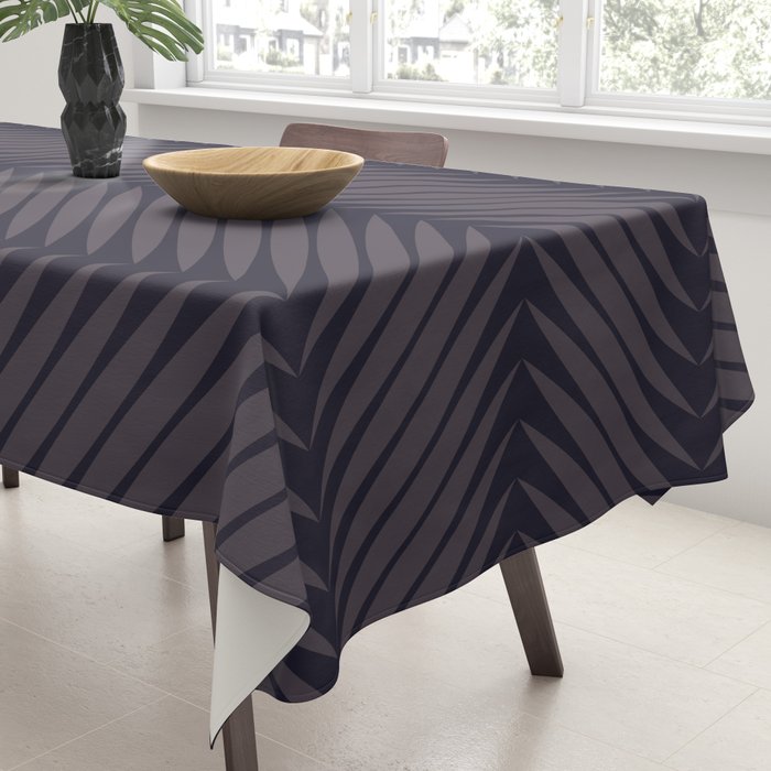 Palm Leaf Pattern - Midnight Tablecloth Gallery Image 3