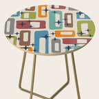 Retro Mid Century Modern Abstract Pattern 224 Atomic Googie Side Table Gallery Image 2