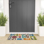 Retro Mid Century Modern Abstract Pattern 224 Atomic Googie Welcome Mat Gallery Image 3