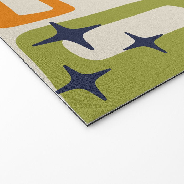 Retro Mid Century Modern Abstract Pattern 224 Atomic Googie Welcome Mat Gallery Image 2